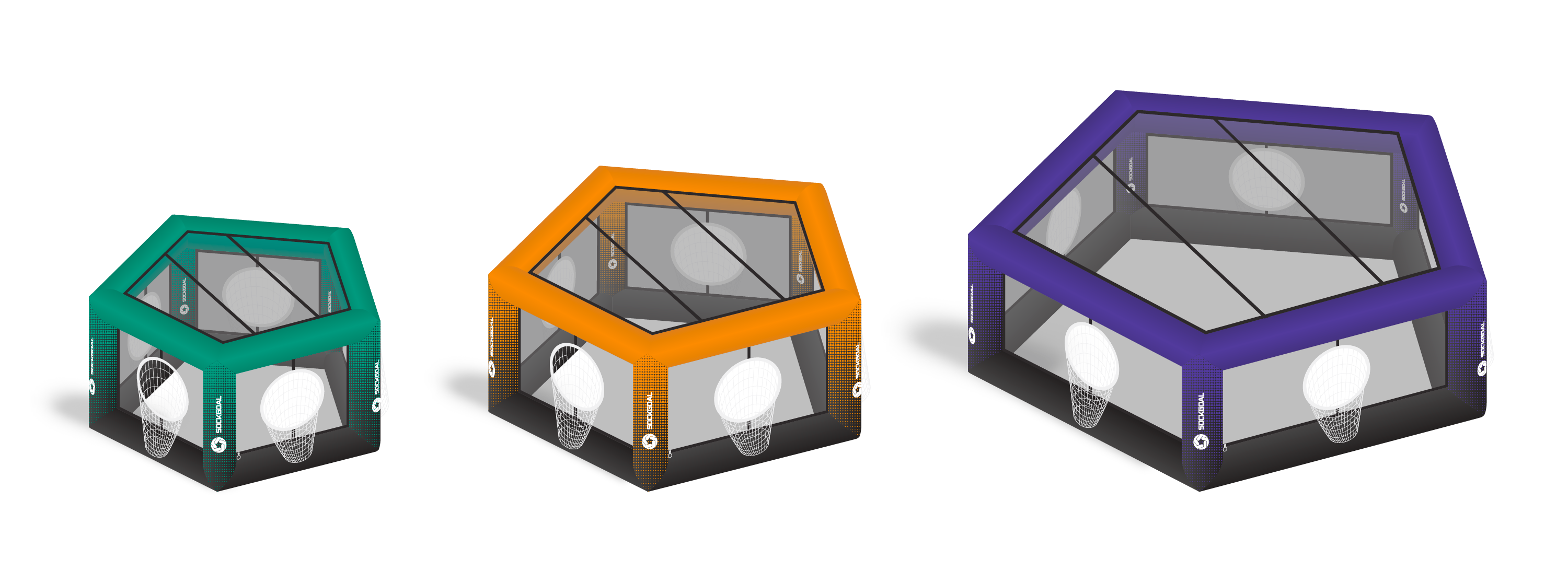 SOCKGOAL CLUB Arena sizes: MAX3, MAX5 and MAX7