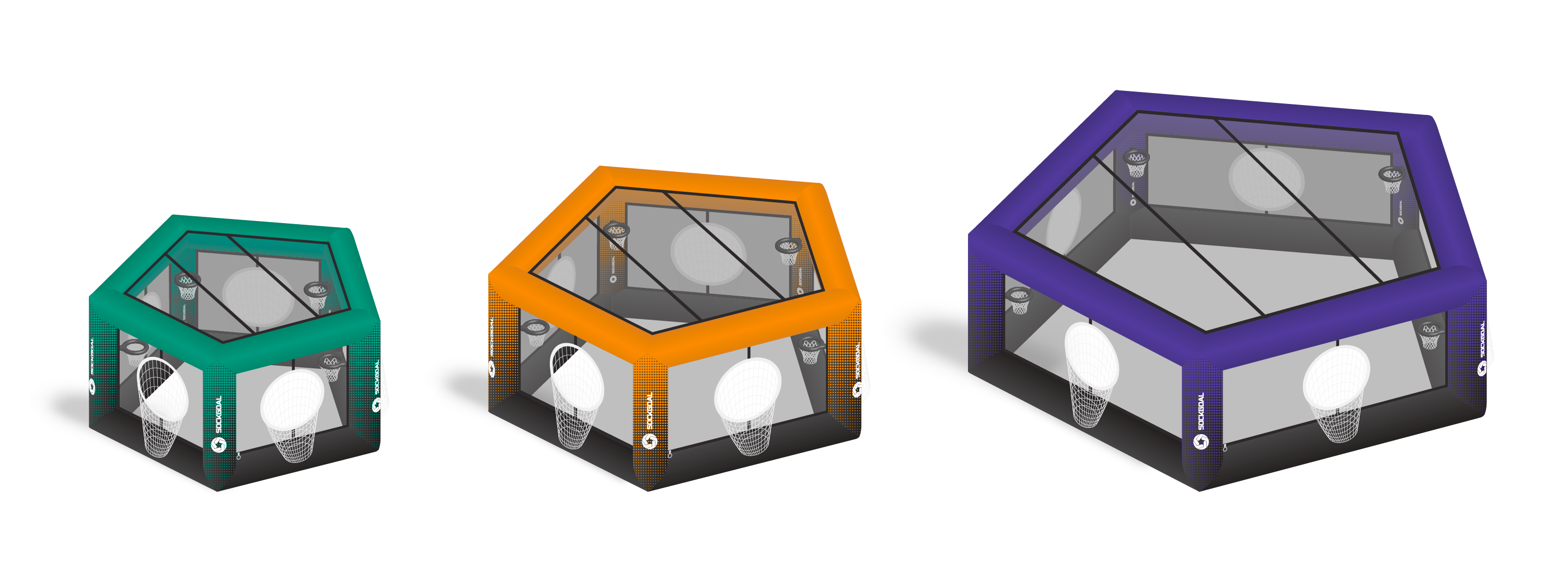 SOCKGOAL CLUB Arena sizes: MAX3, MAX5 and MAX7